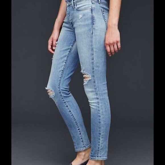 GAP 1969 Destructed True Skinny Distressed Jeans - Picture 2 of 8